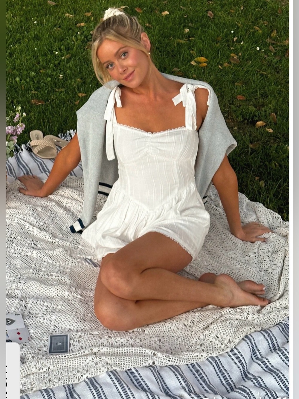 Show Me Your Mumu The Regal White Romper , size M - Picture 2 of 10